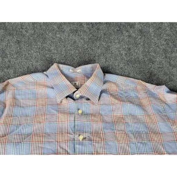 Peter Millar Button Up Shirt Men Sz XXL Plaid Long Sleeve Casual Sportswear - Picture 2 of 9